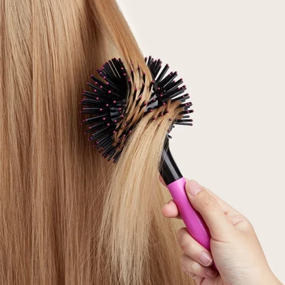 Tangle-Free Hair Brush with 3D Round Design - Image 6