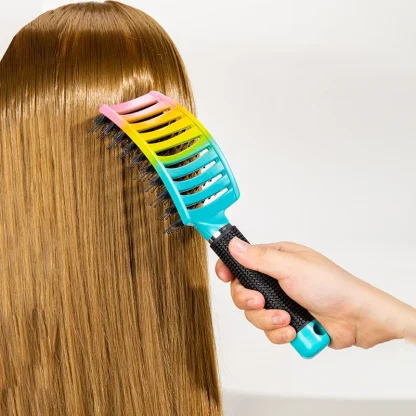 Vented Hair Brush with Colorful Design - Image 7
