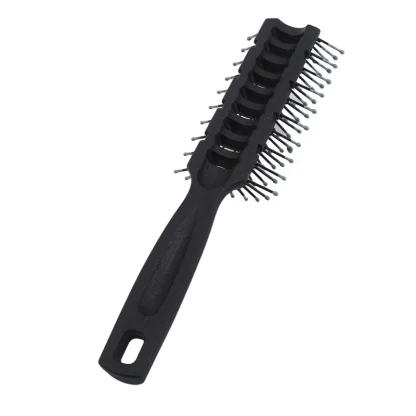 Ribbed Black Hair Brush for Fluffy Hair - Image 4