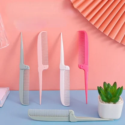 Foldable Hair Comb with Pointed Handle - Image 2