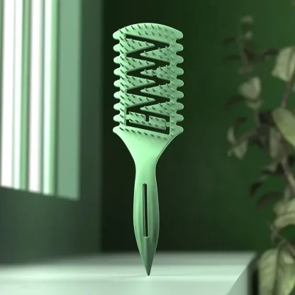 Hollow Wet Hair Brush with Pointed Handle - Image 2
