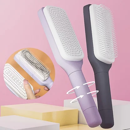 Anti-Static Self Cleaning Hair Brushes - Image 2