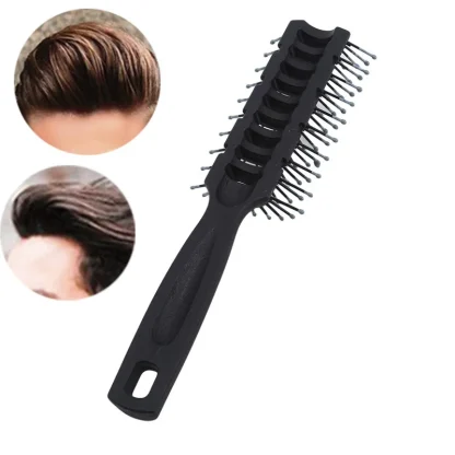 Ribbed Black Hair Brush for Fluffy Hair - Image 2