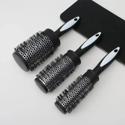 Black Cylinder Styling Hair Brushes