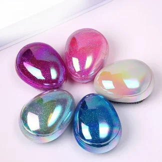 Mini Detangling Hair Brush with Shiny Design