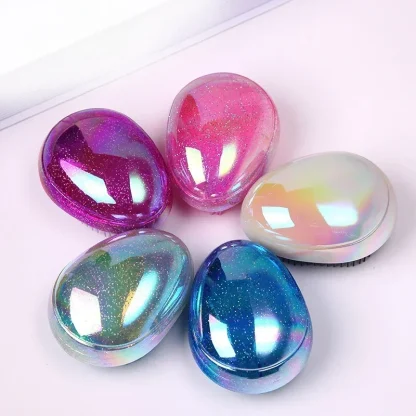Mini Detangling Hair Brush with Shiny Design