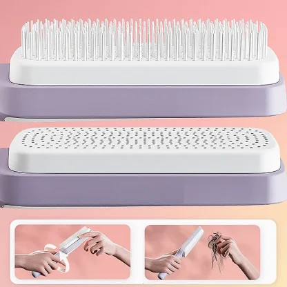 Anti-Static Self Cleaning Hair Brushes - Image 4