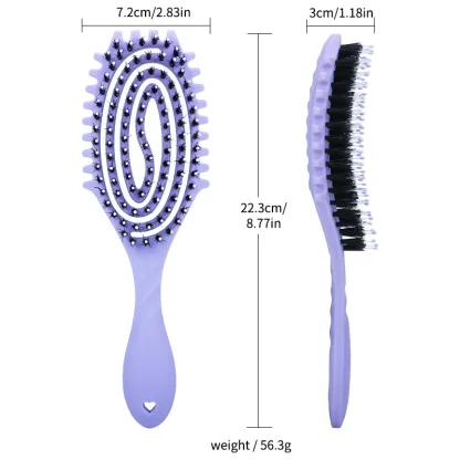 Detangling Bristle Brush with Hollow Out - Image 3