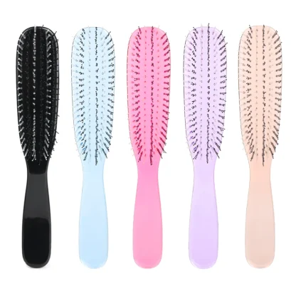 Clear Colored Hair Brushes with Anti-Static - Image 2