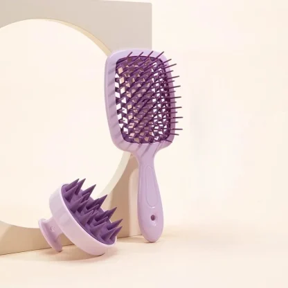 Soft Hair Brush with Hollow Out Design - Image 2