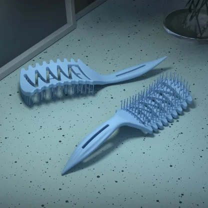 Hollow Wet Hair Brush with Pointed Handle - Image 3