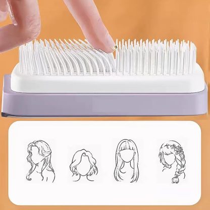 Anti-Static Self Cleaning Hair Brushes - Image 11